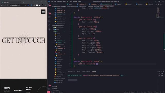 Responsive Portfolio Website using React.js and GSAP (Part 2) | Responsive the Website | Mobile Vie смотреть онлайн