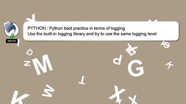 PYTHON : Python best practice in terms of logging