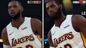 NBA 2K19 vs NBA 2K18 Graphics Comparison LEBRON JAMES Lakers