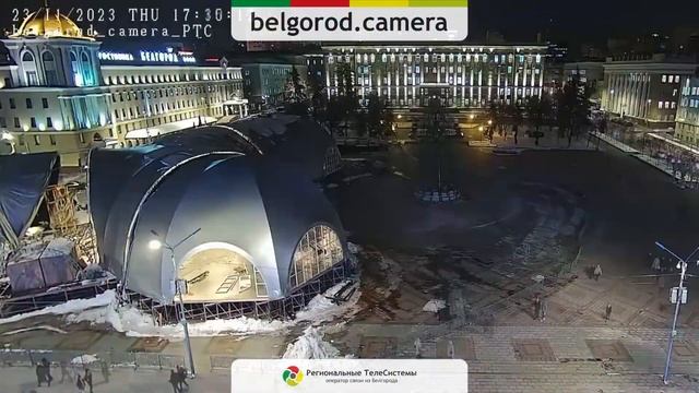 Timelapse. Украшение Соборной площади в Белгороде. Декабрь 2023 года. смотреть онлайн