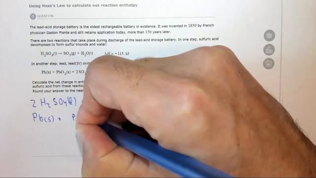 7.3c Using Hess's Law to calculate net reaction enthalpy смотреть онлайн