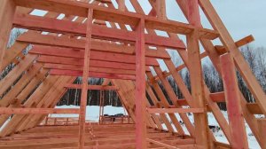 Каркас из доски естественной влажности, собираем и даем высохнуть