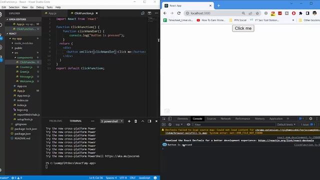 ReactJS Tutorial | Event Handling | Part 13