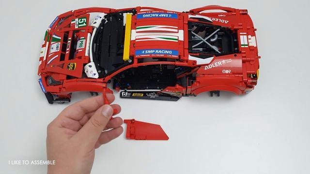 LEGO® Technic™ 42125 Ferrari 488 GTE “AF Corse #51” Part 5 (Final) - 391 pieces смотреть онлайн