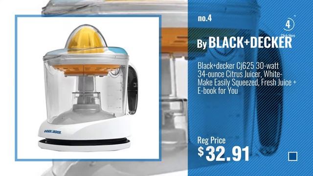 Top 10 Black+Decker Juicers [2018]: BLACK+DECKER 34oz Citrus Juicer, White, CJ625 смотреть онлайн