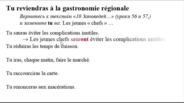 Leçons de français Урок 56 Les 10 commandements de la nouvelle cuisine смотреть онлайн