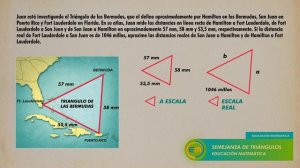 Semejanza de triangulos aplicada a hallar la longitud de los lados de un triángulo