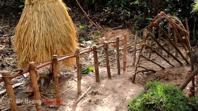 Построил небольшой домик (шалаш) в джунглях. ЧАСТЬ 3. ДОМ ДЛЯ ДРУГА