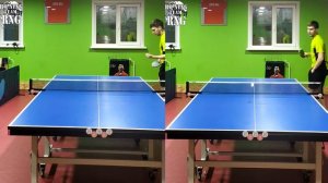 Тренировка подач с Верхне-боковым и Нижне-боковым вращением  в настольном теннисе
