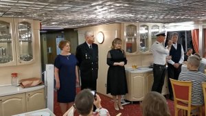 Теплоход "Лев Толстой". Капитанский ужин.