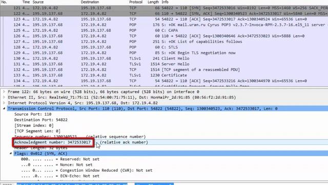 Установка соединения в TCP