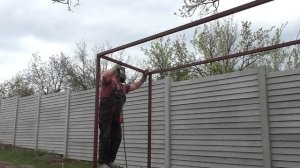 Летний душ и туалет из профильной трубы / Каркас / 1 часть