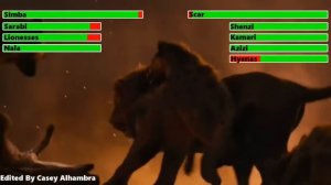 The Lion King (2019) Final Battle with healthbars 1/2 (15K Subscribers Special)