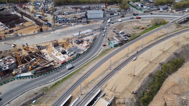 Юго-Восточная хорда со стороны Люблино, Текстильщики. Строительство ТПУ Печатники. смотреть онлайн