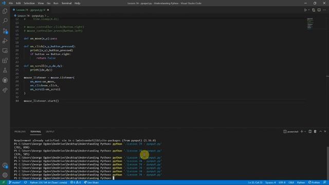 Understanding Python: Lesson 74 - pynput