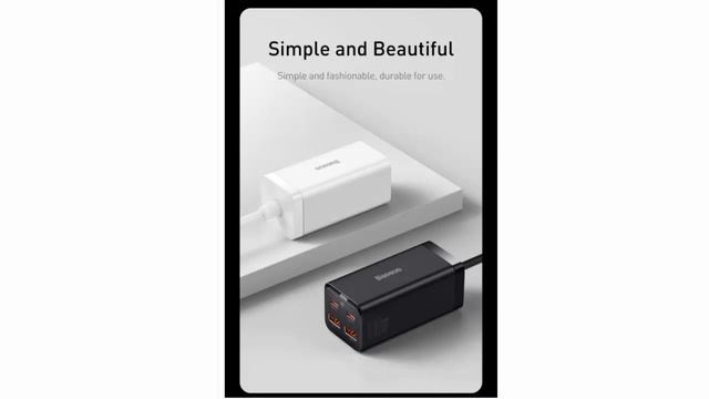 Best Adapter Charger 2022 Baseus 100W 65W GaN Desktop Laptop Fast Charger 4 in 1 смотреть онлайн