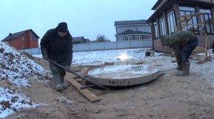 установка 1.5 крышки на колодец