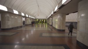 Russia, Moscow, metro ride from Кожуховская to Дубровка