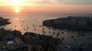 Malta summer Marsaskala 2018 morning drone video