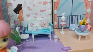 Игровой домик Милый уголок, гостиная и гардеробная. Собираем домик