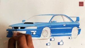 How to draw a Subaru Impreza | Subaru Impreza 22b | Autodelic