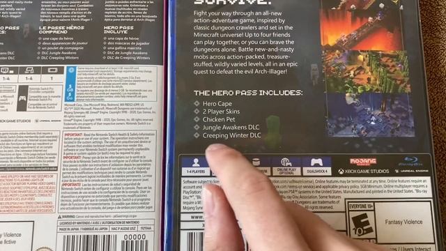 Minecraft Dungeons Hero Edition PS4 & Nintendo Switch Unboxing смотреть онлайн