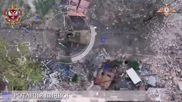 Момент поражения скопления личного состава ВСУ