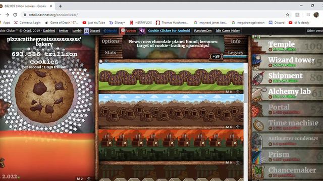 2 362 quadrillion cookies.   Cookie Clicker  ep22