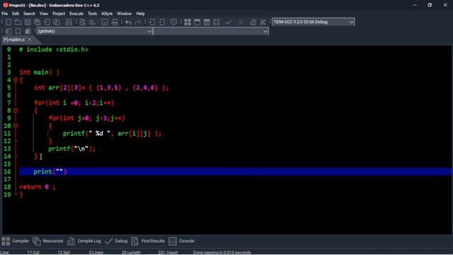 Two Dimensional Arrays in C Programming | 2D Arrays in C Language with examples | fta online |