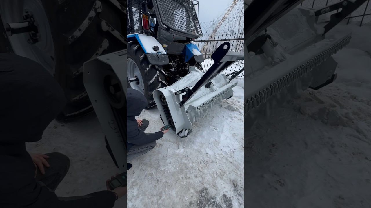 Разогнали ротор мульчера #мульчер #расчисткаучастка #расширениелэп