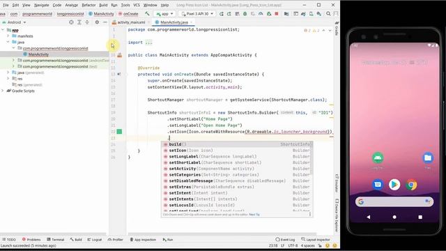 How to customize long press app icon item list (ShortcutManager menu dialog) for your Android App? смотреть онлайн