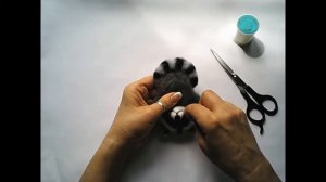 Как сделать усы валяной игрушке   Мини мастер класс