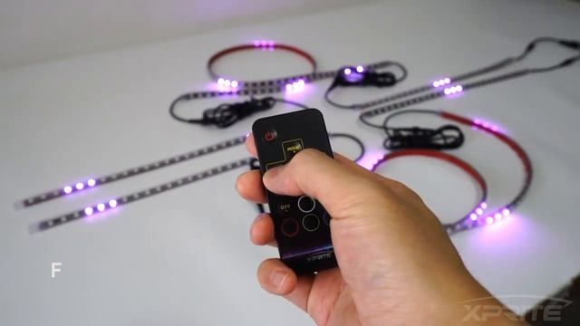 Xprite Car Underglow dancing LED Neon Strip Lights w/ remote control смотреть онлайн