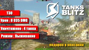 Американская твердобашенная пт , tanks blitz  T30