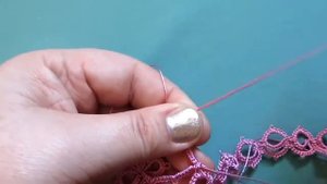 Фриволите иглой Детский воротник