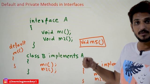 Default and Private Methods in Interfaces || Lesson 63 || Java Programming || Learning Monkey ||