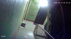 Пример записи камеры на 2 мегапикселя с пятого этажа, парковка, + подъезд