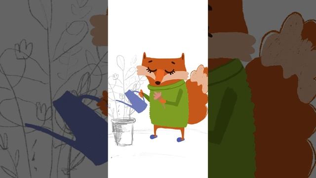 #спидпейнт иллюстрация | рисую лису|рисую в растр #short | digital art illustration fox