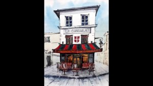 Мастер-класс по скетчингу «La cafe» | Как нарисовать уличное кафе поэтапно