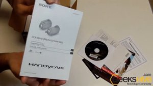 Sony DCR-SX43 Flash Memory Camcorder (DCRSX43SE) unboxing by geekshive.com