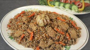 Вкусный плов из гречки в казане | Гречка по-купечески с мясом