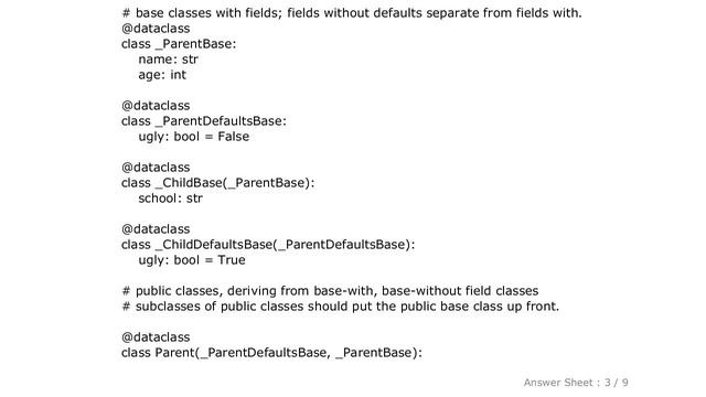 PYTHON : Class inheritance in Python 3.7 dataclasses