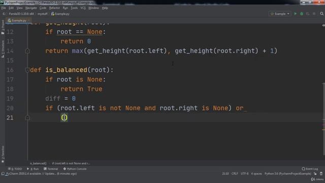 5. Checking if a Tree is balanced смотреть онлайн