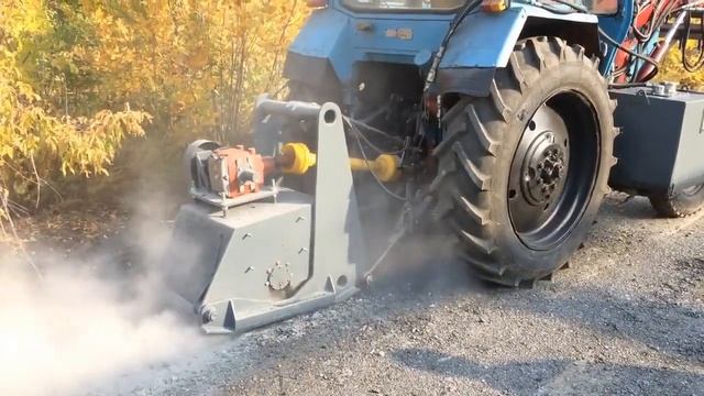 Фреза для удаления разметки для трактора или минипогрузчика. смотреть онлайн