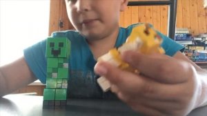 Lego Крипер и оцелот из Minecraft + поздравления с 1 сентября