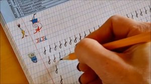 Прописи, занятие 18, стр.36: написание элемента буквы у.