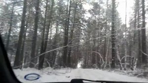 Курминский залив. Зимняя дорога.