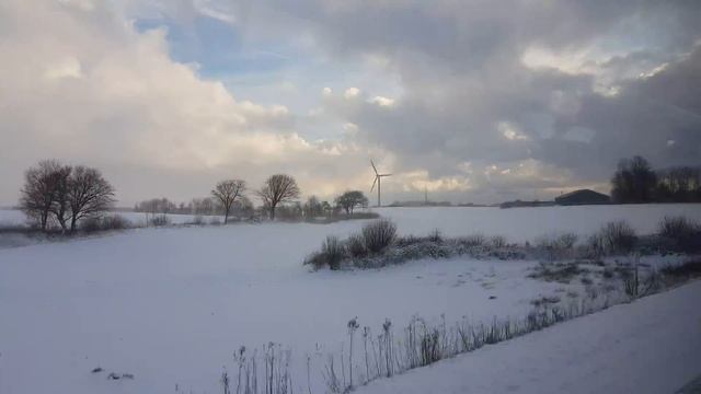 Зима в Дании из окна автобуса / Winter in Denmark смотреть онлайн