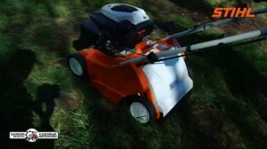 STIHL RLE 240, RL 540, RLA 240 Аэраторы  вертикуттеры для газона в работе. Электро vs бензин vs акк