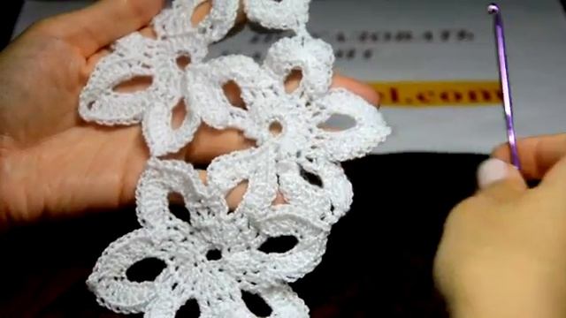 ✨ЛЕНТОЧНОЕ КРУЖЕВО. Цветочный узор крючком✨